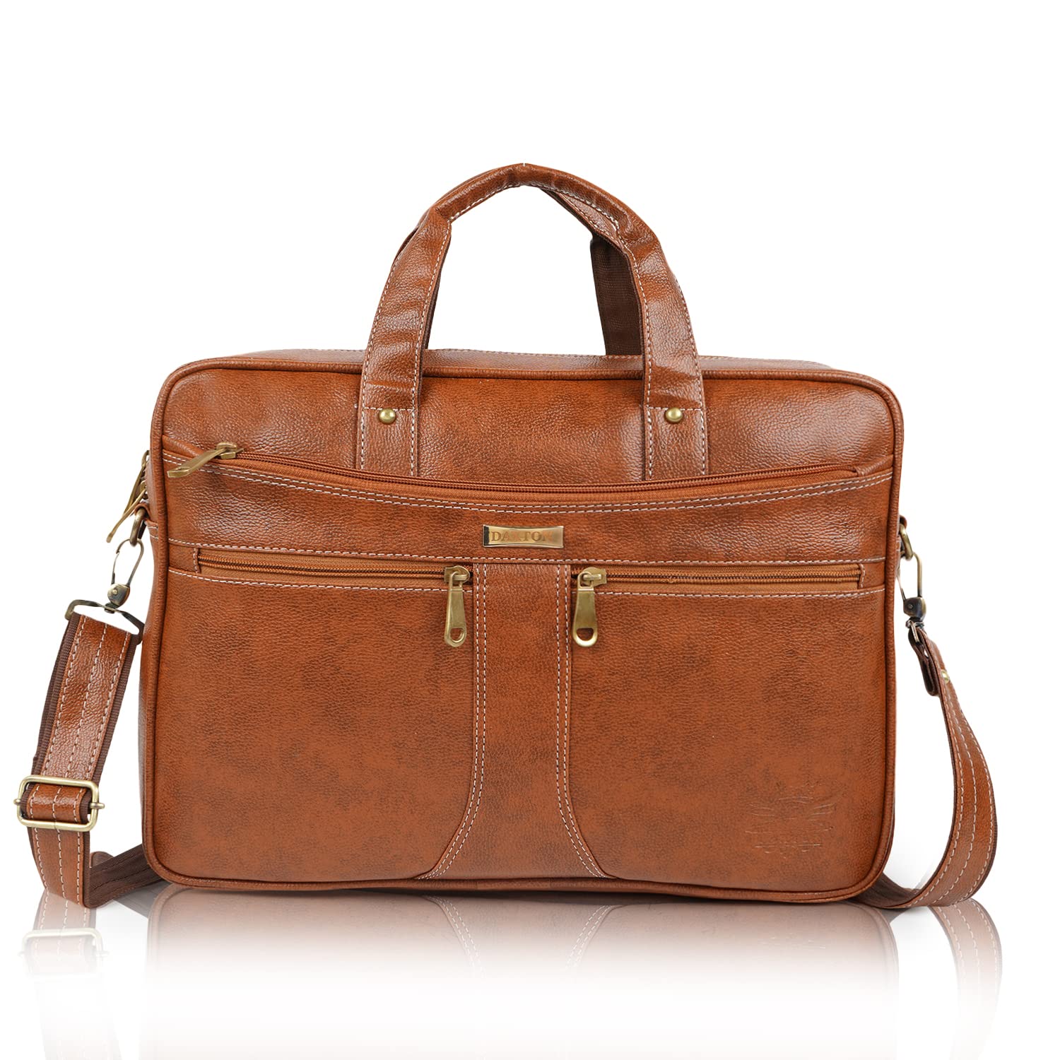 DAXTON Synthetic Leather Casual Trendy Travel Shoulder Office Laptop Messenger Bag For Men (B09TJ955TF) Amazon Price History, Amazon Price Tracker