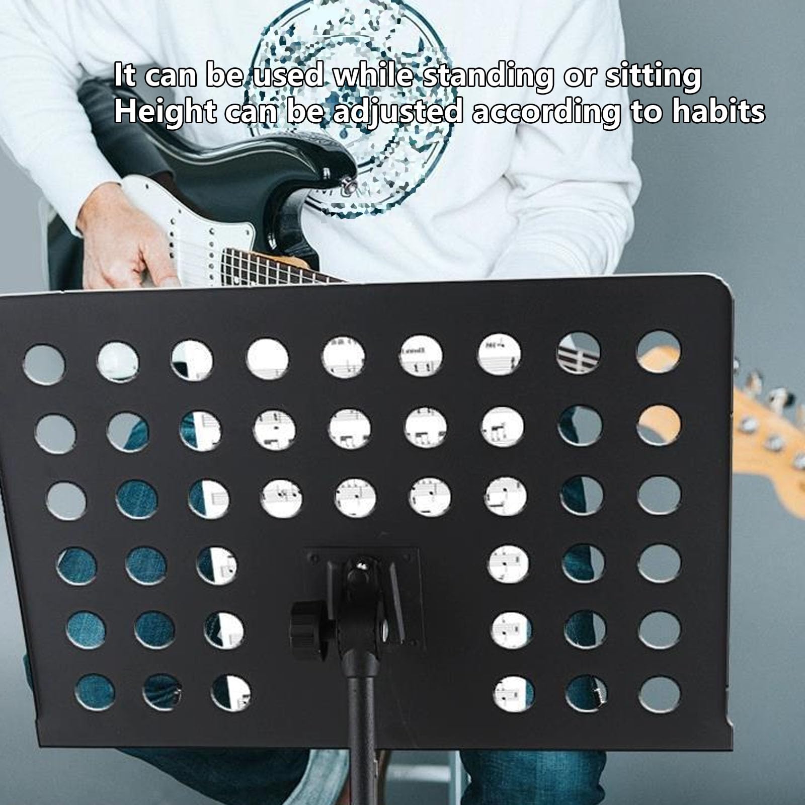 Stojak Muzyczny - 2 W 1 Podwójnie Użyteczny Pulpit Książki Standing Music Holder, Z Torbą I Klipem, Dla Studentów Muzyków(Size:A11,Color:blue)