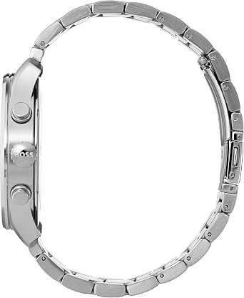 BOSS Chronograph Quartz Watch Men With Silver Stainless Steel Bracelet - 1513527