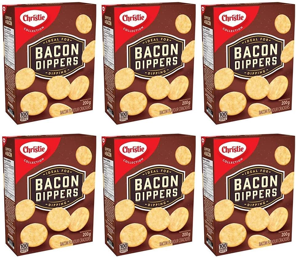 Christie Bacon Dippers Crackers, Ideal for Dipping, 200g/7.05oz, 6Pack Amazon.ca Grocery