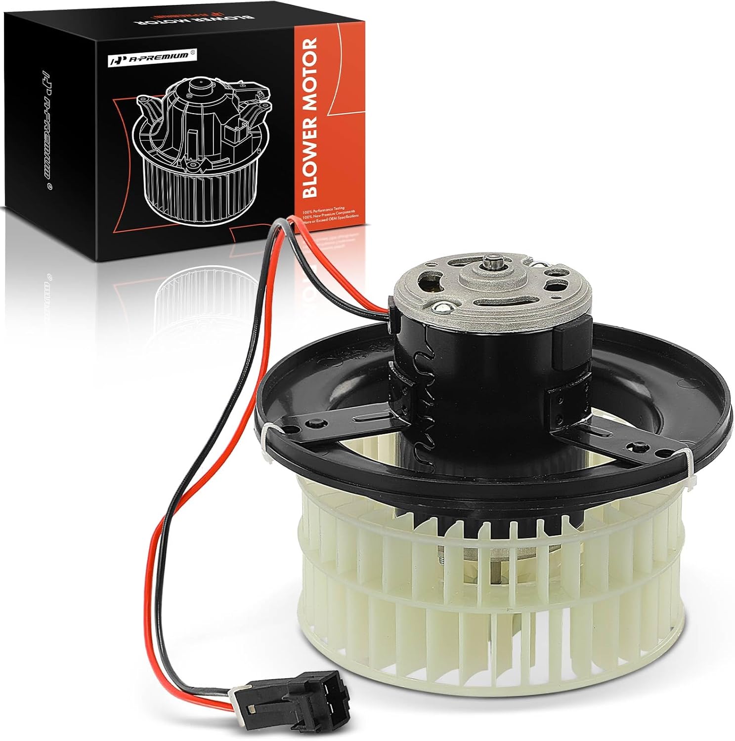 A-Premium Front HVAC Heater Blower Motor Compatible with Freightliner Argosy, Century Class, Classic, Classic XL, Coronado, FL106, FLB, FLD112, FLD120, FLD120SD, FLD132 & Volvo VHD, VN, VNL