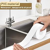 Vista 5 de Cinta de calafateo impermeable autoadhesiva, 3 rollos de cinta de sellado para inodoro, cinta selladora de calafateo para tina para cocina, baño