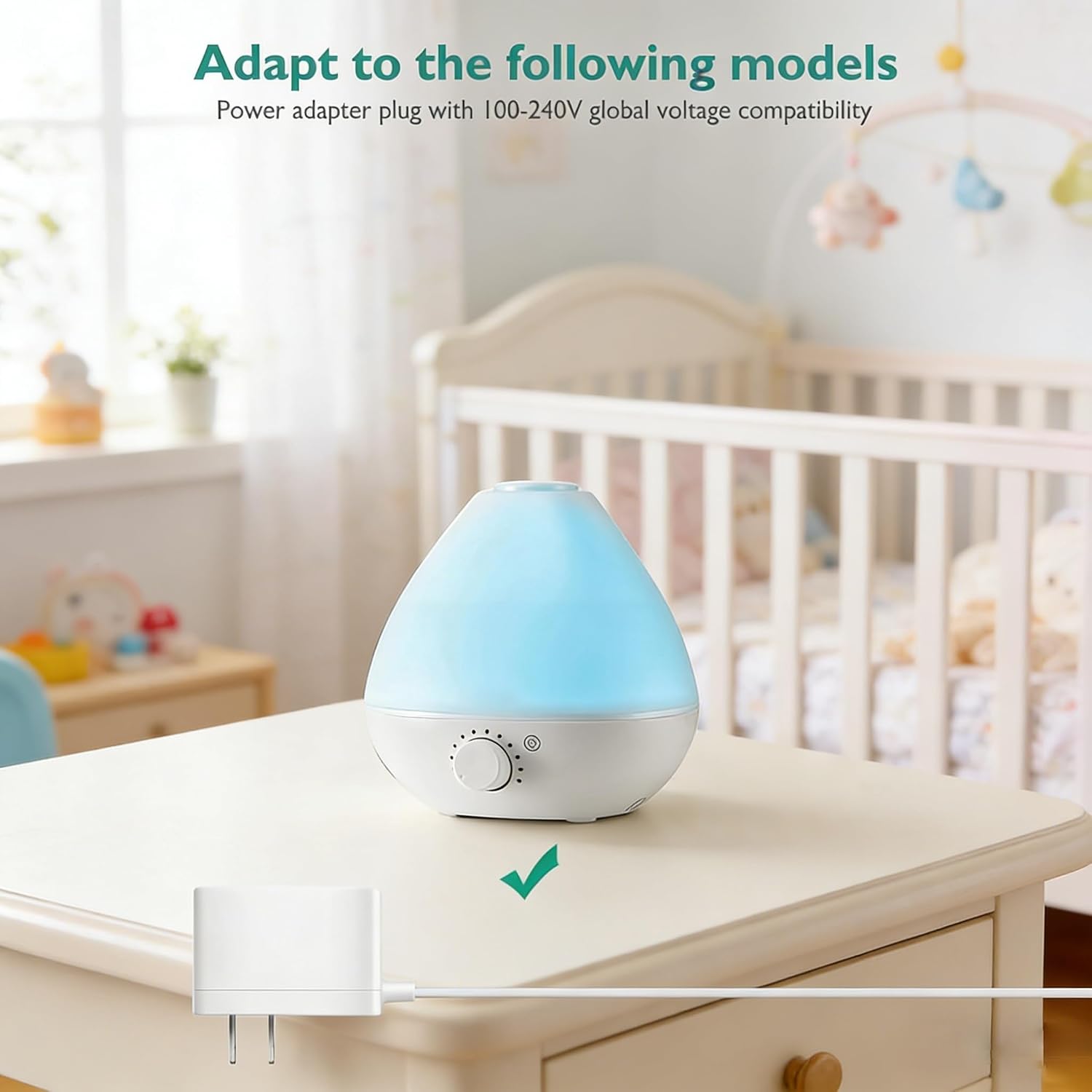 Lnauy Charger for Frida Baby Humidifier Compatible with Frida Baby 3-in-1 Cool Humidifier Power Cord Replacement Charging Cable 24V AC Power Adapter 5.9Ft