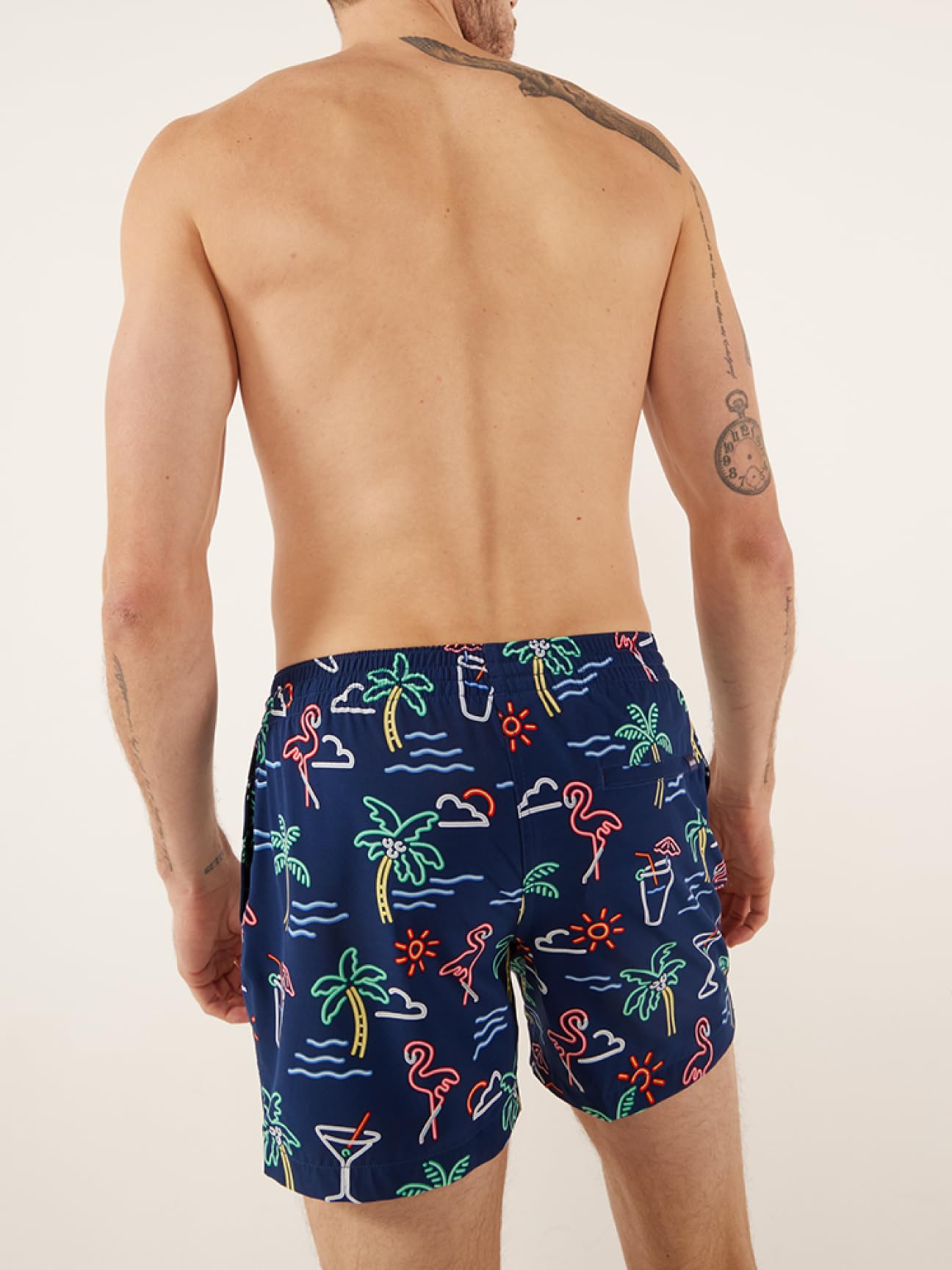 Chubbies Gefütterte Herren-Badehose, 14 cm, Badeshorts und Herren-Shorts mit elastischem Bund, Boxershort-Futter, LSF 50+