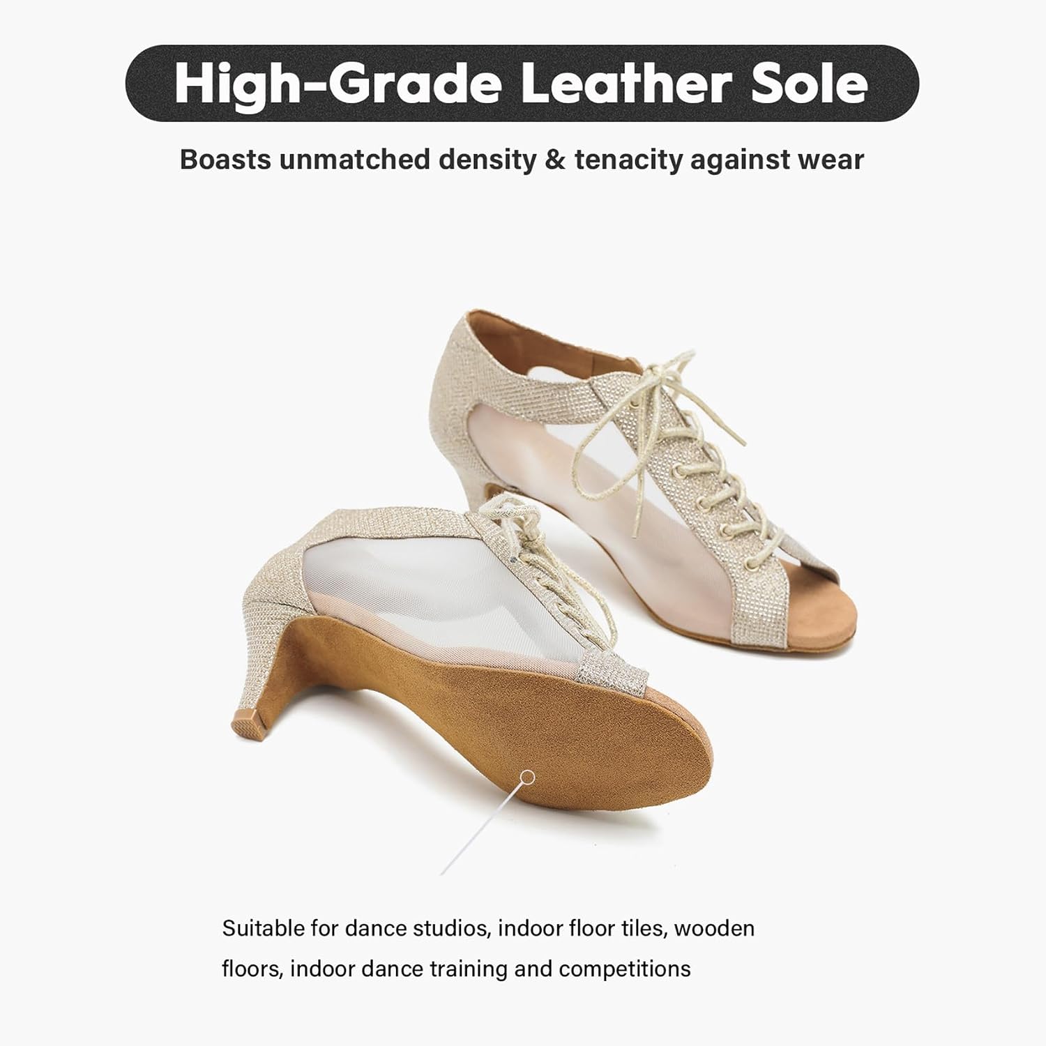 Ballroom Dance Shoes for Women Lightweight Breathable Mesh Professional Dancing Heels for Salsa Tango Flamenco Latin Jazz Swing Cuban Practice Performance