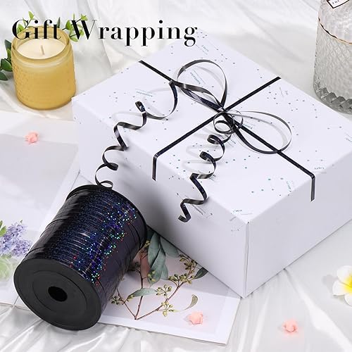 Miniatura 28 de Cinta rizadora morada – Cinta rizadora metálica brillante de 500 yardas para envolver regalos, globos, Halloween y fiestas de cumpleaños Cinta morada