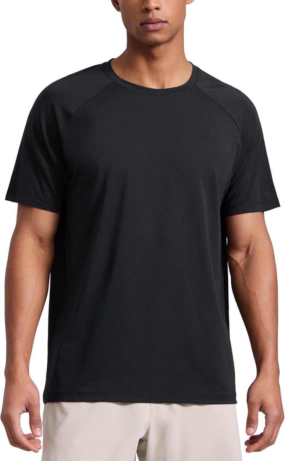 CRZ YOGA Mesh Workout Shirts for Men - Lightweight Breathable T-Shirts Running Athletic Training Short Sleeve Tops