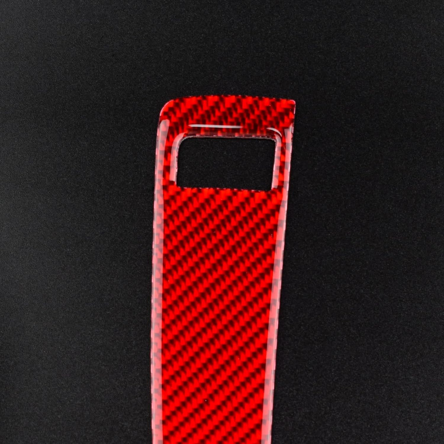Carbon Fiber Car Gear Shift Panel Cover Trim Interior Decoration Sticker Interior Accessories Decoration for BMW 6 Series F12 F13 2011-UP, Type A(Red)