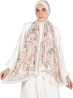 فرح سكارف شيفون دوبيتا رقمي للنساء - متعدد الالوان - 190 × 75 سم
