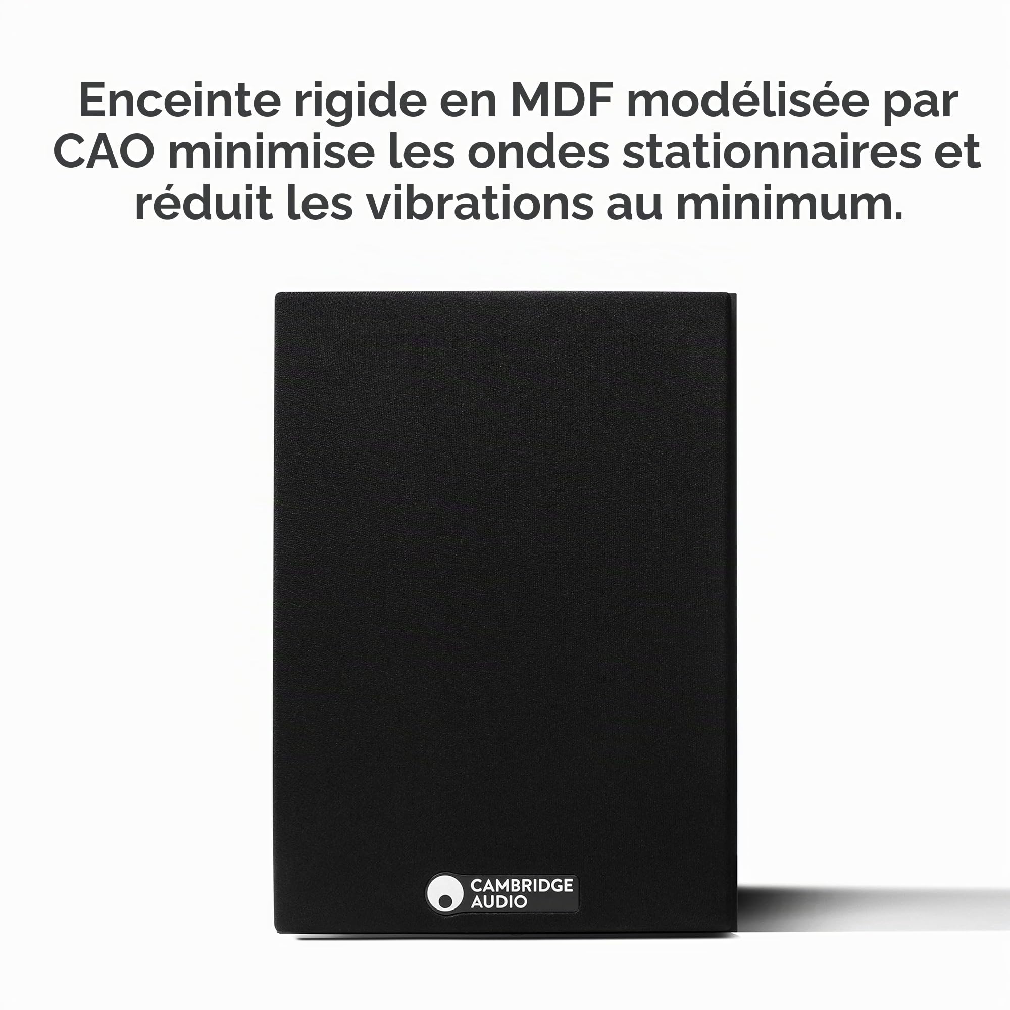Cambridge Audio Paire d'enceintes compactes passives pour bibliothèque HiFi ou Home Cinéma optimisées pour Une réponse en fréquence Fluide et Uniforme Noir Mat SX50