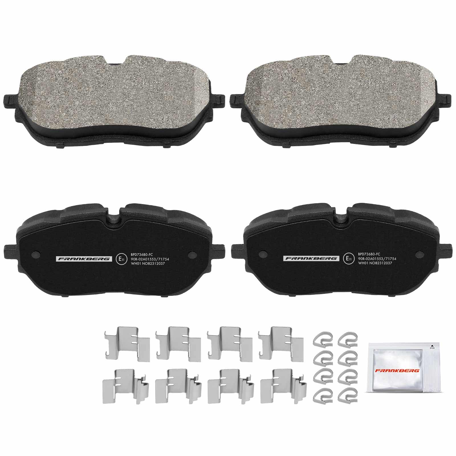 Frankberg Kit de plaquettes de frein incl. 4x Plaquettes de frein Avant