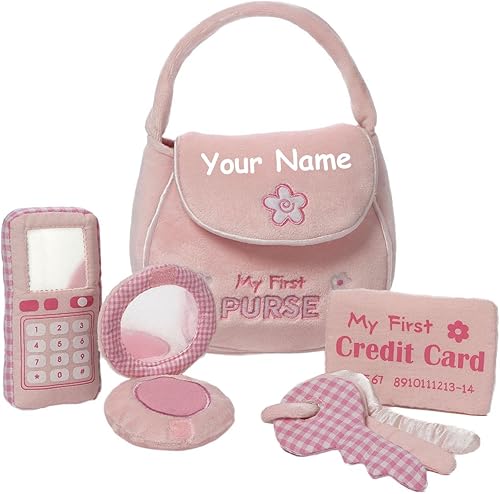 GUND Juego de bebé de peluche personalizado My First Purse con accesorios