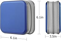 Vista 7 de Funda de CD/DVD de capacidad para 48 unidades, soporte portátil para CD, azul