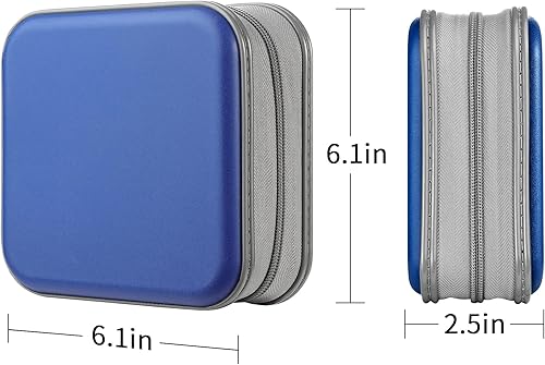 Miniatura 56 de Funda para DVD/CD, soporte portátil de capacidad para 48 - Organizador de cartera de almacenamiento de plástico duro para automóvil (morado)