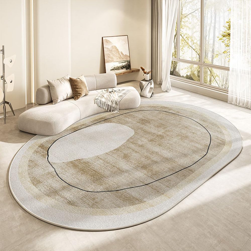 Tapis ovale salon lavable résolvez le problème des taches avec ce tapis moderne 80x160