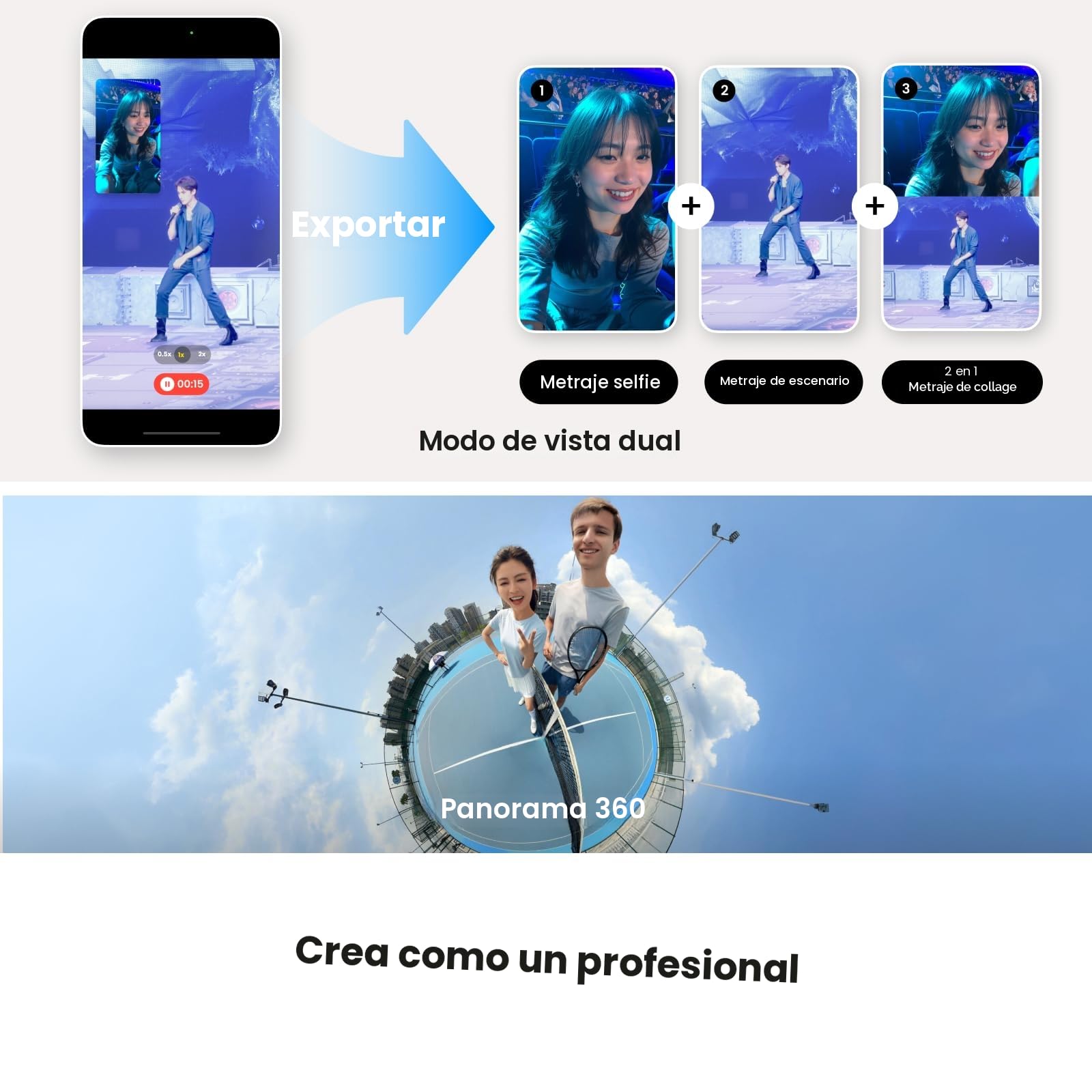 Insta360 Flow 2 Pro Gris - Gimbal para teléfonos con IA con Apple DockKit, seguimiento panorámico de 360º, inclinación libre, trípode/selfie stick integrado y estabilizador portátil para vlogs/viajes.