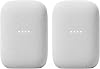 Google Audio 2-Pack Smart Speakers – Wireless Bluetooth & Wi‑Fi Home Speaker Bundle with Powerful Stereo Sound, Multi-Room Audio Assistant Voice Control