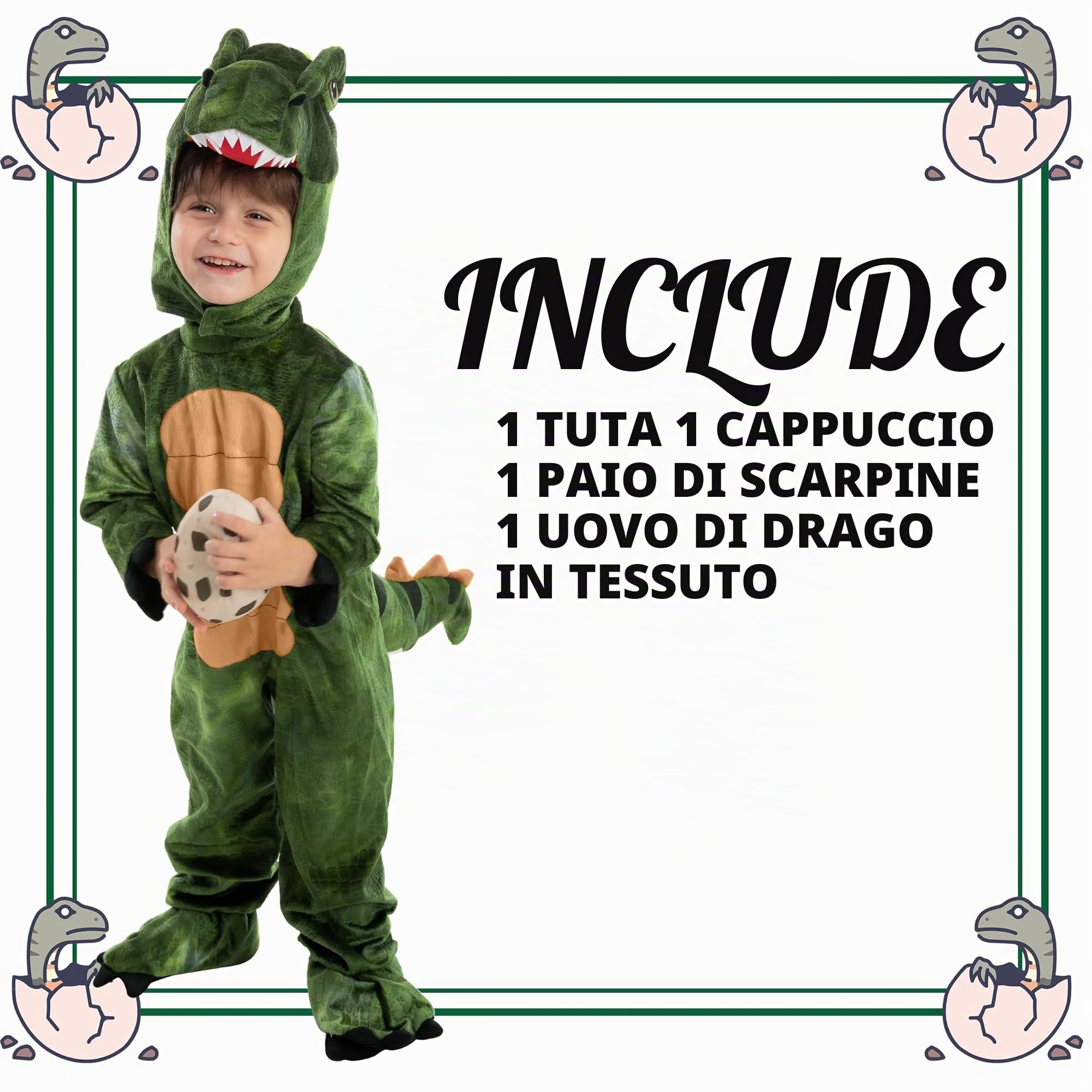 Spooktacular Creations Costume realistico T-rex unisex da bambino