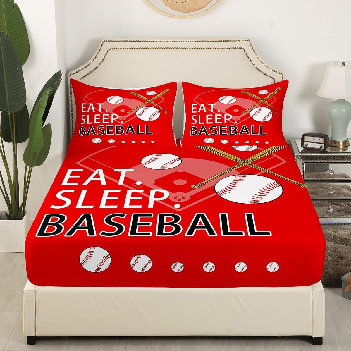 Feelyou Baseball Gaming Sheet Set Full Size for Kids Teens image 3