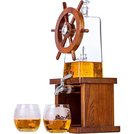 Jillmo Whiskey Decanter Sets for Men, 1250ml Liquor Decanter Gifts for Men...