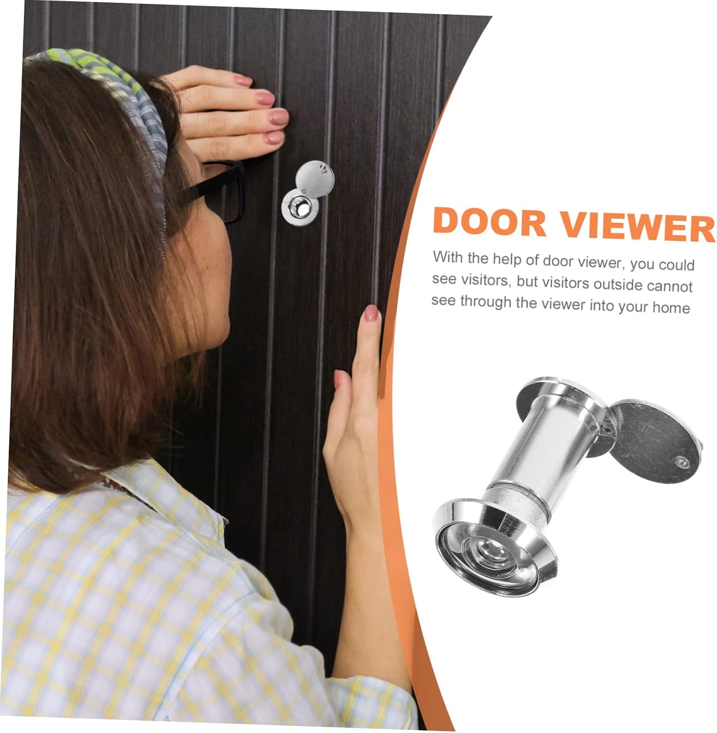 Stainless Steel Door Peephole Viewer with Privacy Cover Durable Digital Lens for Enhanced Security Fits Door Thickness for Homes and Hotels