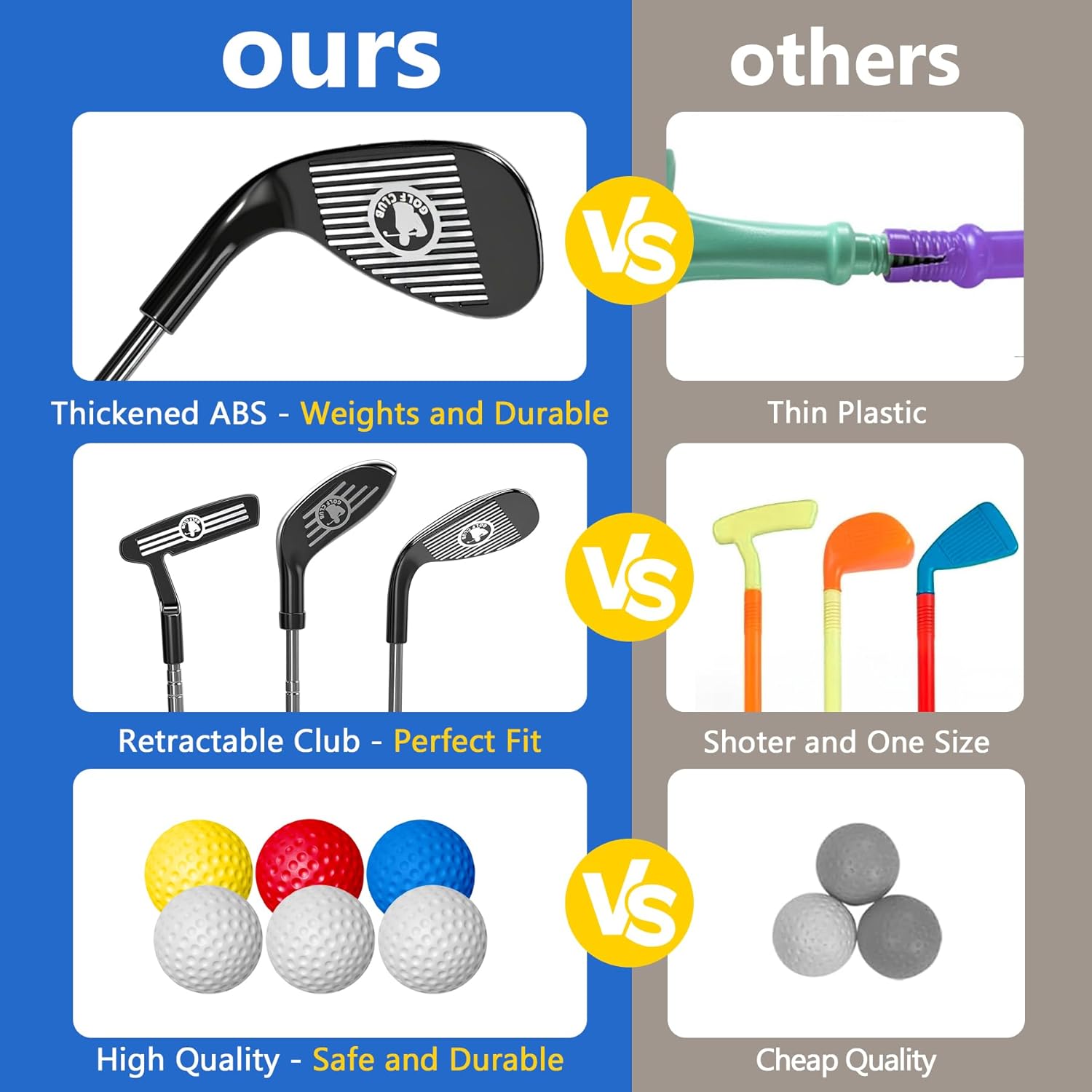 Upgraded Kids Golf Set Kids Golf Clubs With Auto Golf Returner Toddler Golf Set With Glow Balls 3-8 Toddler Mini Golf Games Gator Golf Indoor Outdoor Sports Toys for Boys Valentines Day Gifts for Kids - Image 7