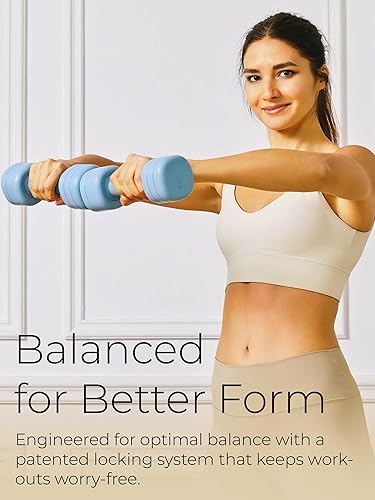 Miniatura 2 de Mancuerna ajustable azul (5 libras) y pesa rusa ajustable verde (12 libras)