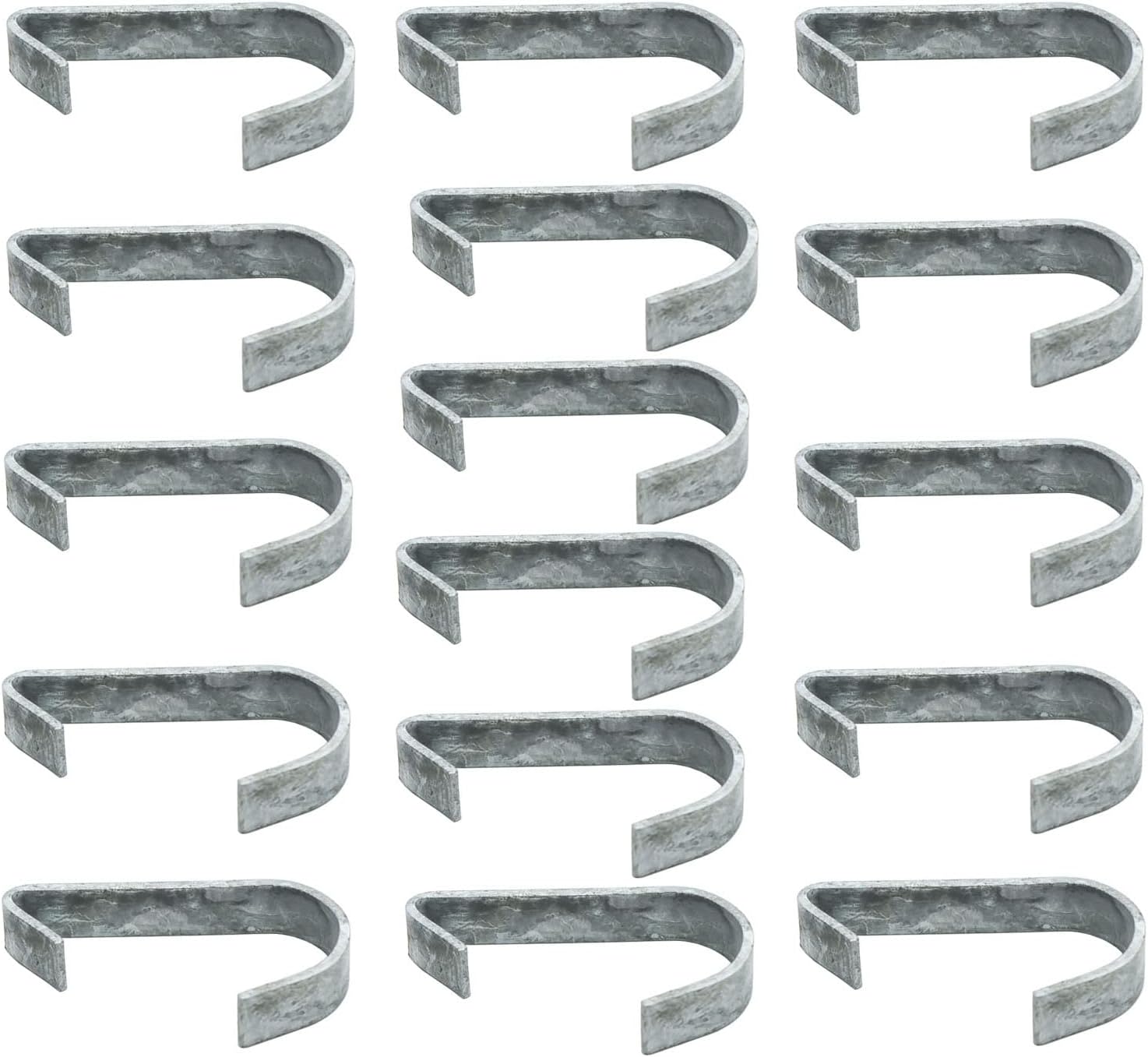 1-3/8”Chain Link Fence Gate Clips, Kennel Panel Clip Bands, Chain Link Fence Latch Hardware, Chain Link Fence DIY Gate Clips, Galvanized Steel, 16 Packs