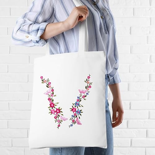 Miniatura 6 de CHANZET Parches bordados de flores para planchar, 4 piezas, parches bordados de flores de mariposa, parches bordados con apliques florales para