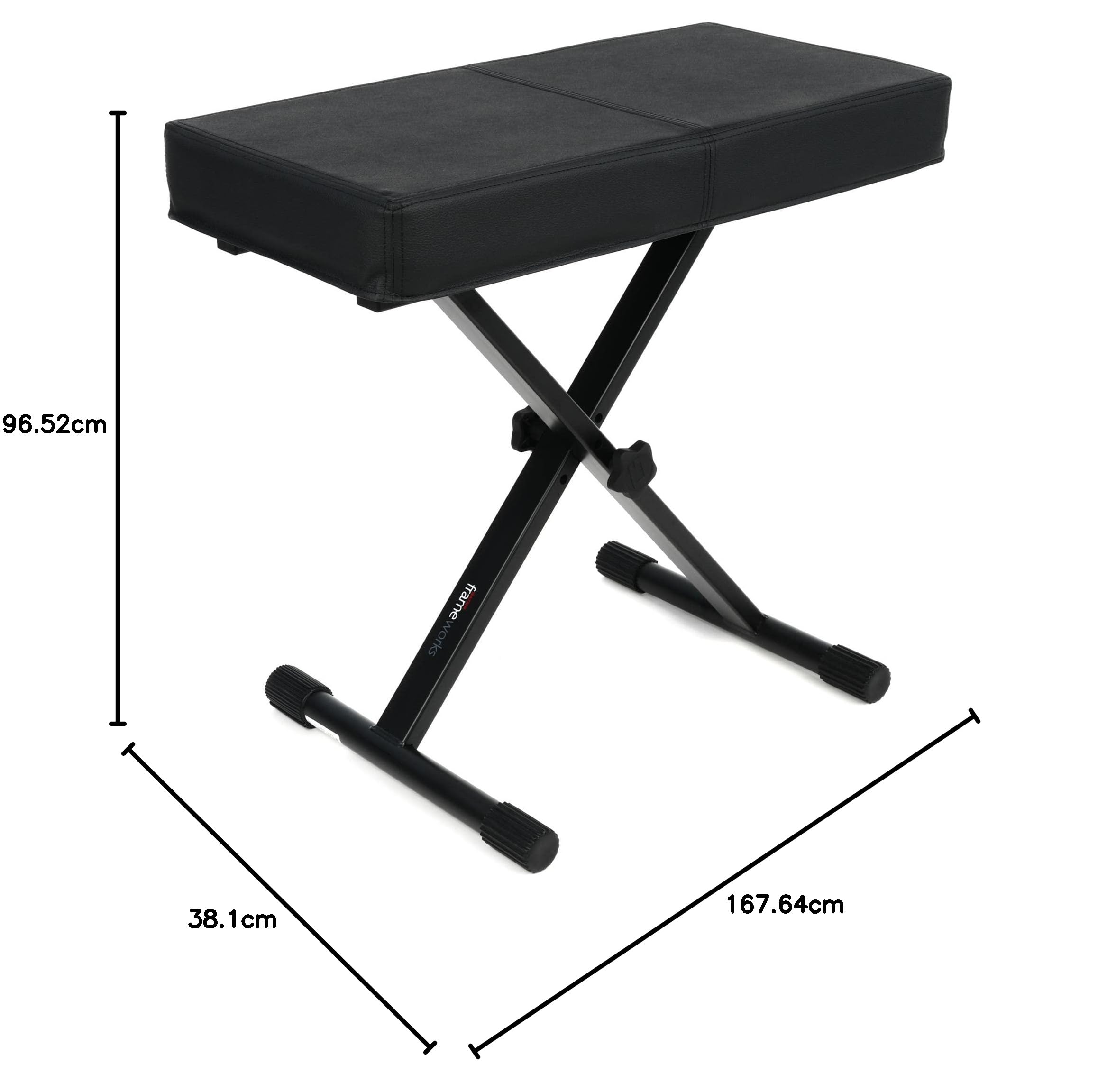 Gator Frameworks Banco para Teclado Negro estándar con Asiento de Lujo (GFW-Key-BNCH-1)