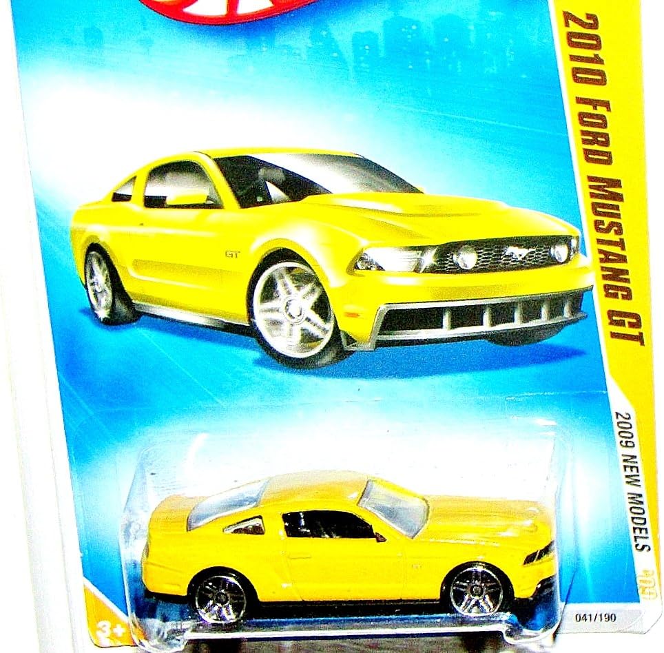 Hot Wheels 2009-041 New Models Yellow 2010 Ford Mustang GT 1:64 Scale