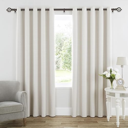 Miniatura 2 de KAMANINA Barras de cortina de bronce para ventanas de 48 a 84 pulgadas, barra de cortina individual ajustable de 32 a 86 pulgadas (2.6-7.1 pies)