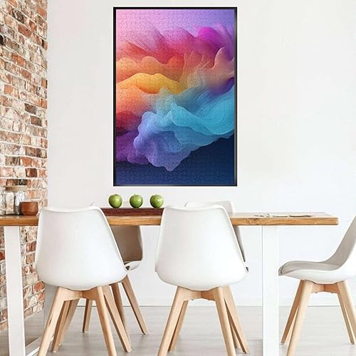 Miniatura 7 de Rompecabezas de 1000 piezas de madera con degradado de color, rompecabezas de fotos personalizados para adultos y amigos, rompecabezas de fotos,