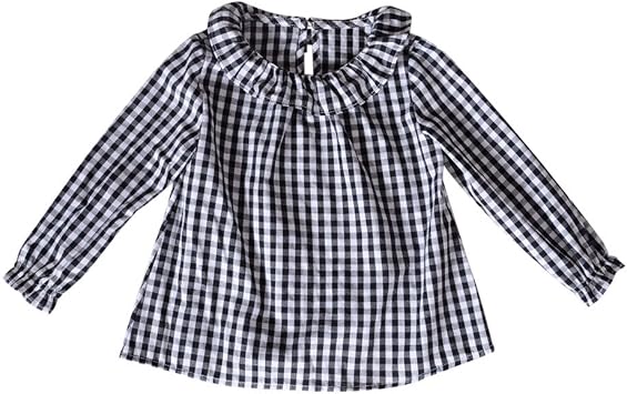 feiXIANG Black Five Cyber Monday Ropa para bebé Niño niña Bebé niña Muñeca  de algodón Camisa a Cuadros Top Nueva Comodidad Top : Amazon.es: Moda