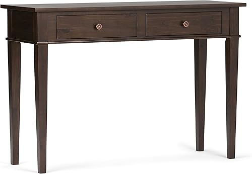 Miniatura 33 de SIMPLIHOME Carlton - Mesa auxiliar cuadrada de transición de madera maciza de 18 pulgadas de ancho, color gris rústico para sala de estar y