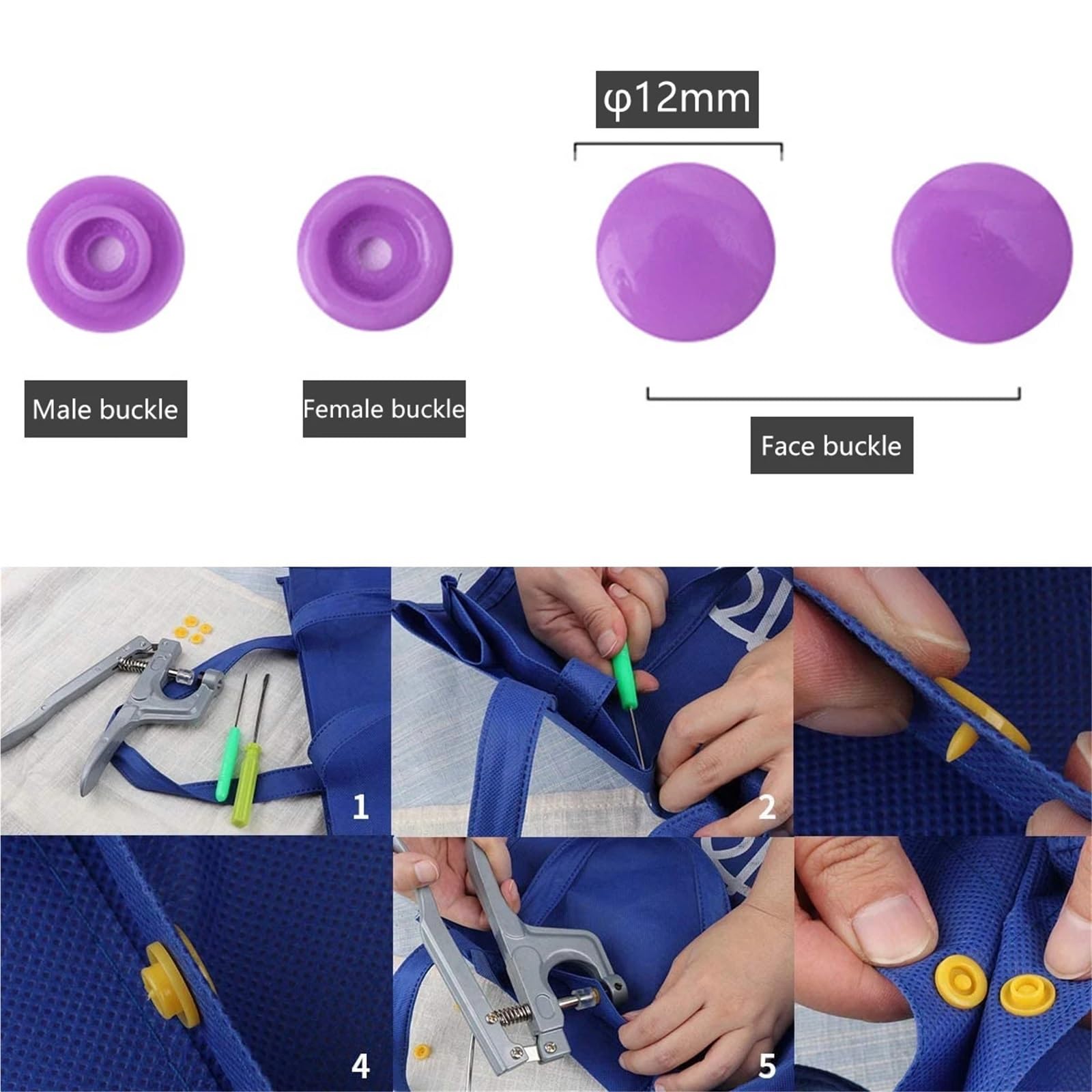 T5 plastikowe zatrzaski zestaw 12mm wielokolorowe żywiczne okrągłe do szycia odzieży tkanina DIY Making