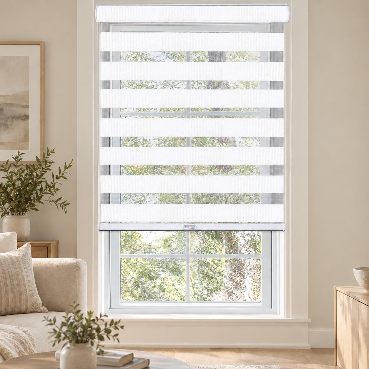 Amazon.com: CHICOLOGY Zebra Blinds Cordless, Light Filtering