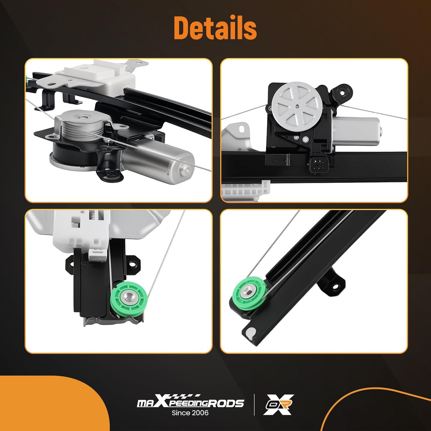 maXpeedingrods Front Right Side Power Window Regulator with Motor for Nissan Altima Sedan 2013-2018, Window Motor Passenger Side