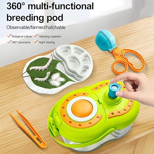 Miniatura 3 de Kit de atrapador de insectos para niños, estuche de criaturas con LED, brújula, lupa, red de mariposas, guardián de bichos, binoculares, cazador de