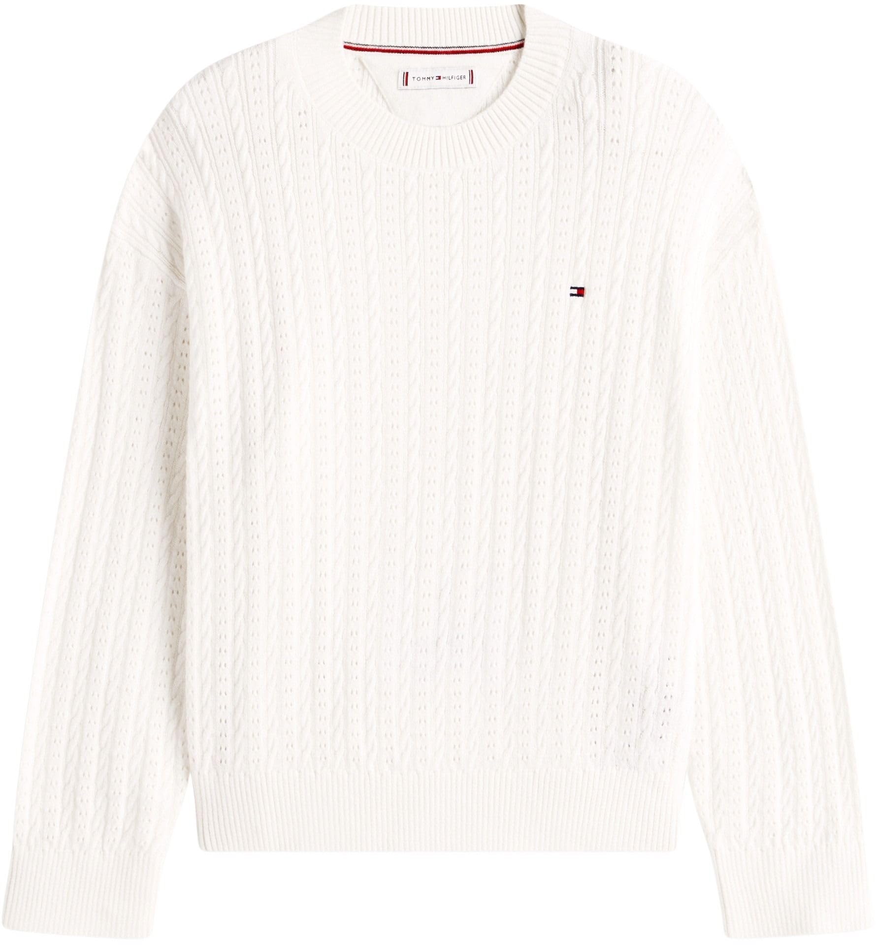 Tommy Hilfiger Pointelle Cable Sweater Kg0kg09223 Maglioni Bambine e Ragazze (Pacco da 1)