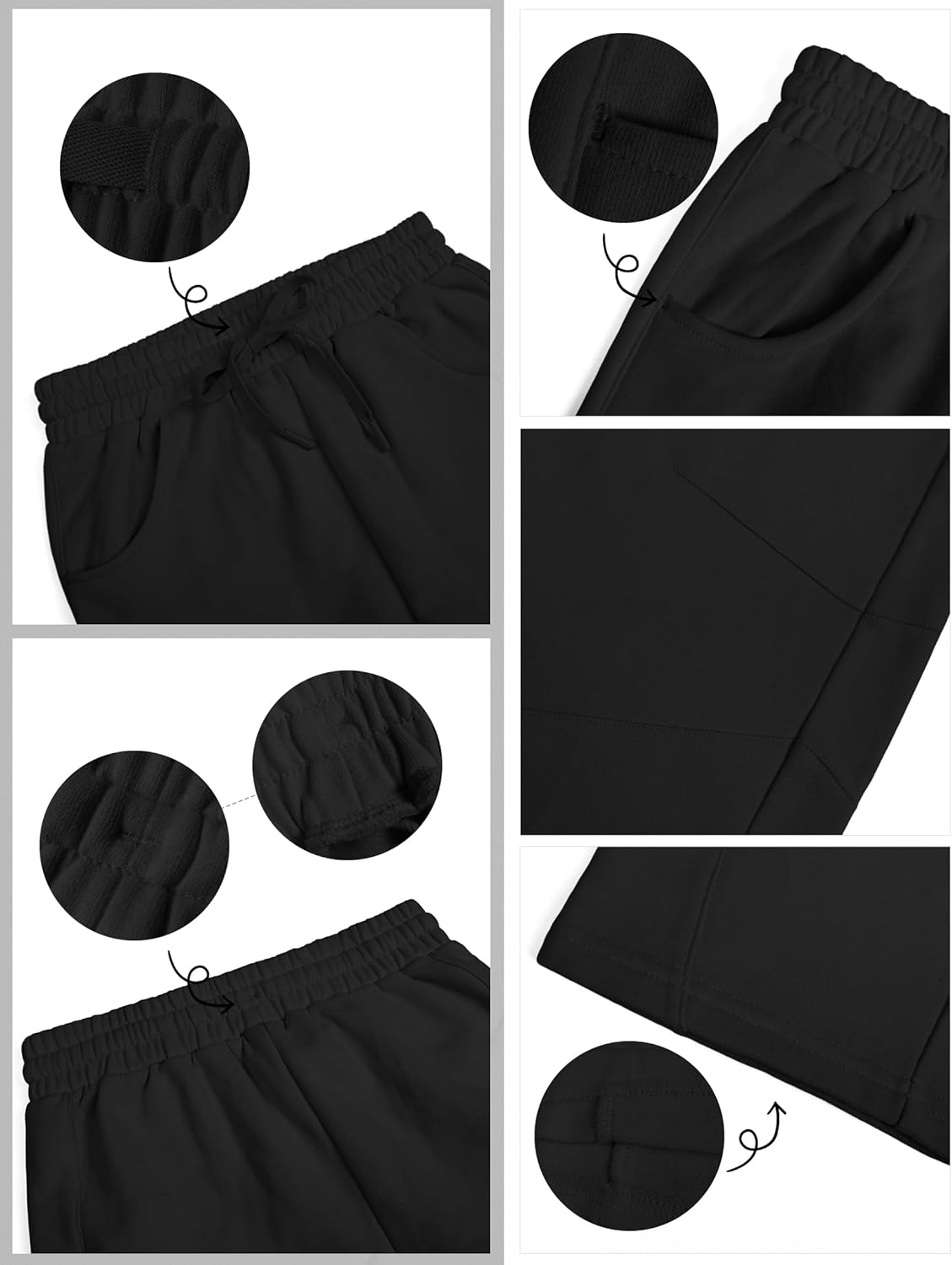 IWD Womens Sweatpants 2026 Baggy Wide Leg Pants Casual Elastic Waisted Drawstring Barrel Sweat Pants with Pockets - Image 3