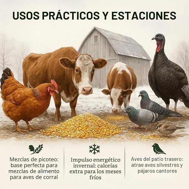 Foto 6 de 7 de GiDeli Maíz forrajero amarillo 10 kg - Granos de maíz rotos de calidad alimentaria