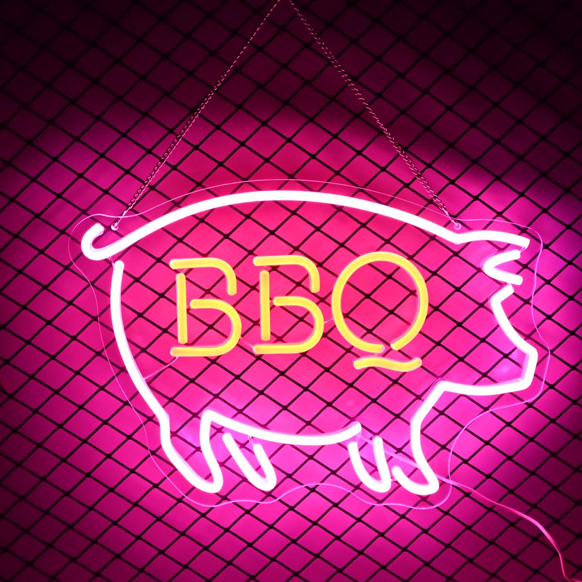 BBQ Neon Signs for Wall Decor - Illuminate Your Space with Vibrant LED Lights, Perfect for Bedroom, Barbecue Restaurant, Man Cave, Bar,5V USB-Powered,