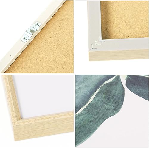 Miniatura 3 de ArtbyHannah Lienzo botánico para pared, marcos de pared botánicos con hojas tropicales verdes, impresiones de plantas para sala de estar, oficina,