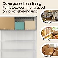 Vista 3 de Cubierta superior de estantería de almacenamiento, extiende la cobertura para artículos en la parte superior de tu unidad de 5 estantes, 48 pulgadas