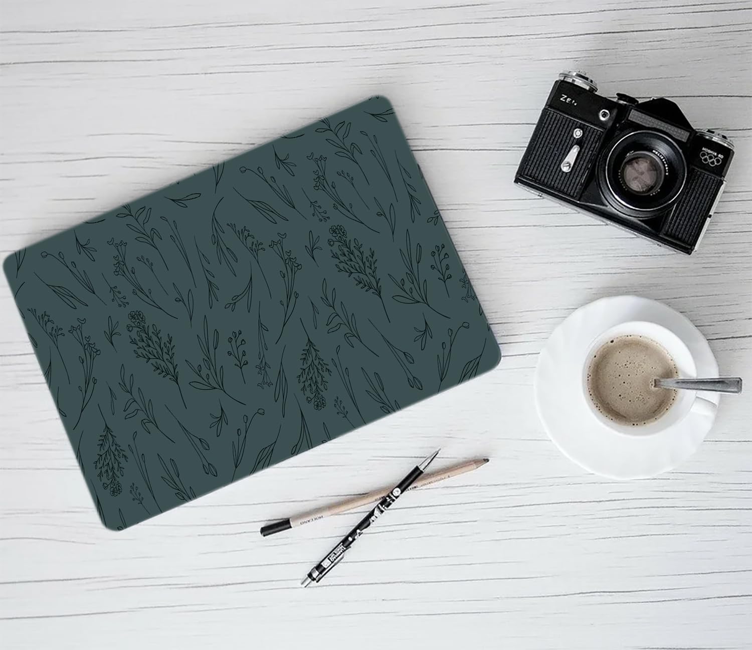 LanBaiLan Case Compatible for MacBook Air 13.6 inch M4 M3 M2 Chip 2022 2023 2024 2025 Release with Liquid Retina Display Model A2681 A3113 A3240, Plastic Hard Shell Case & Keyboard Cover, Dark Green - Image 8