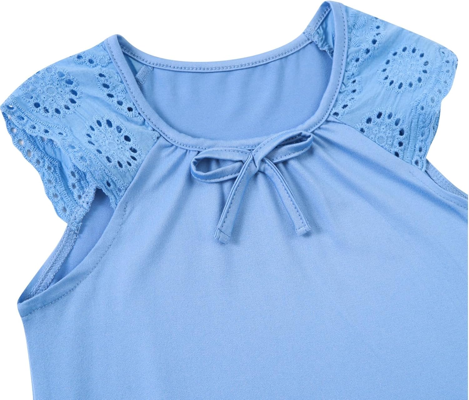 Vieille Girls Nightgowns Cute Princess Sleepwear Flutter Sleeve Pajamas Nightie Dress 5-12 Years - Image 3