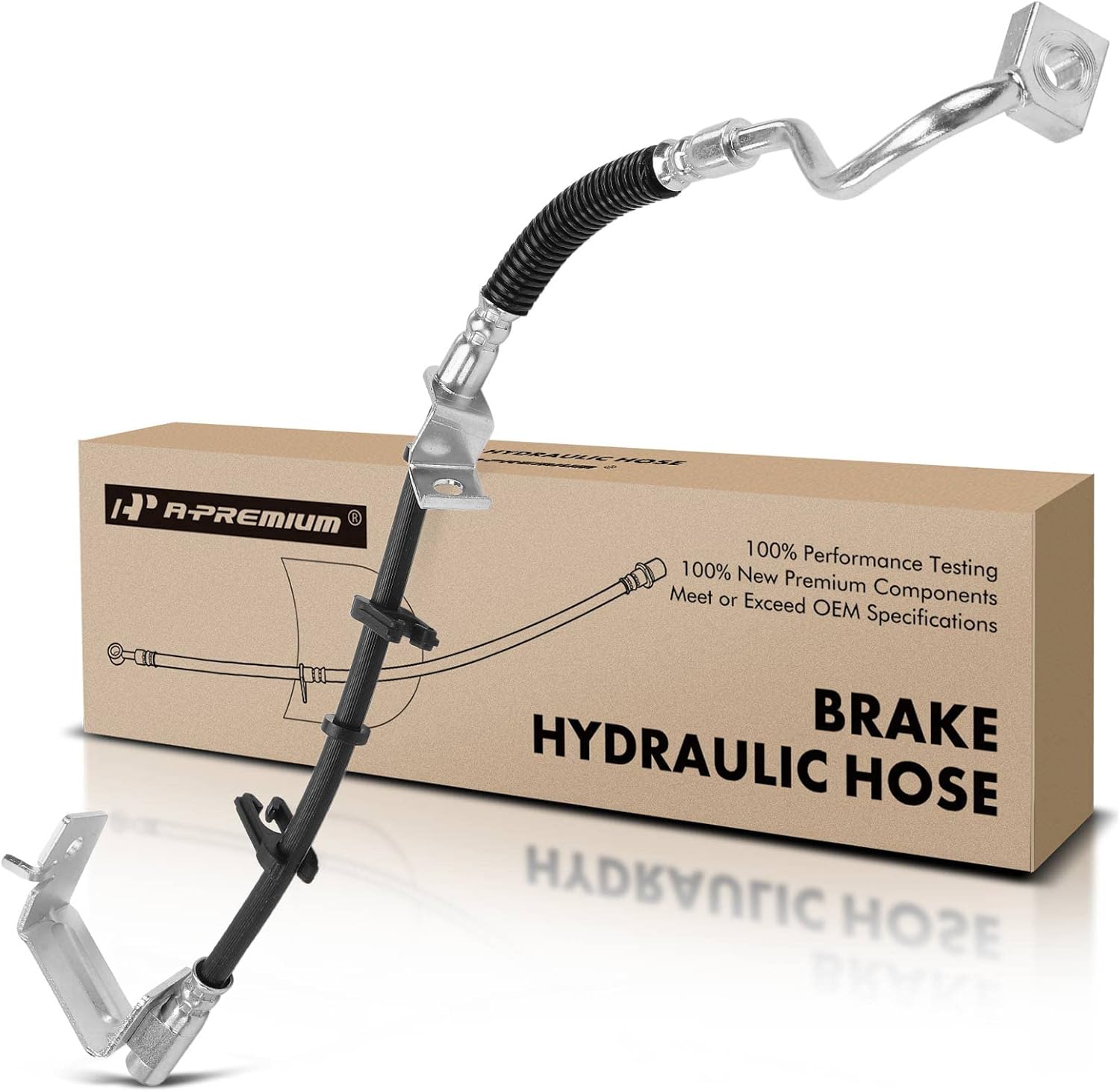 A-Premium Front Driver Brake Hydraulic Hose Compatible with Select Ford Models - For Mustang 2005-2014 - Replace# 8R3Z2078G