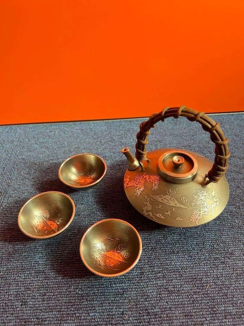 薩摩錫器 黒じょか 1090 薩摩錫器 錫 黒じょか・