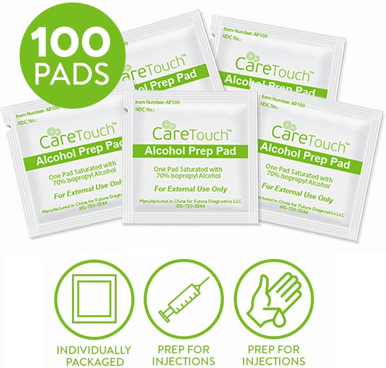Promo Discount Up To 70% Off Care Touch Sterile Alcohol Prep Pads, 2-Ply, 100 Count